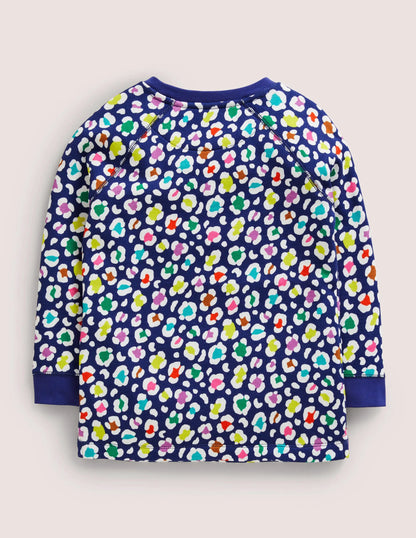 Sweatshirt Tunic-Starboard Navy Leopard
