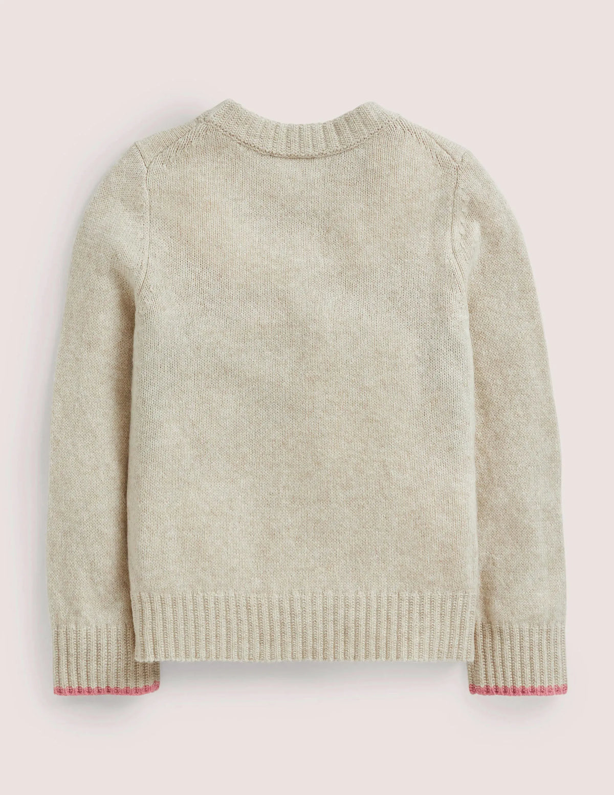 Farm House Sweater-Oatmeal Marl House Scene