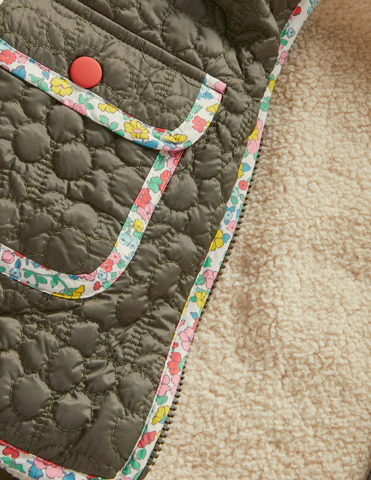 Quilted Jacket-Khaki Green