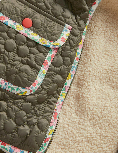 Quilted Jacket-Khaki Green