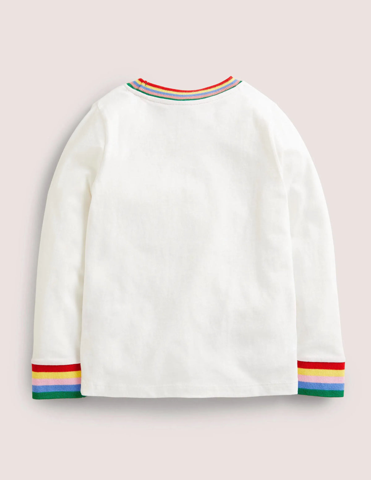 Rainbow Rib Slub T-Shirt-Ivory