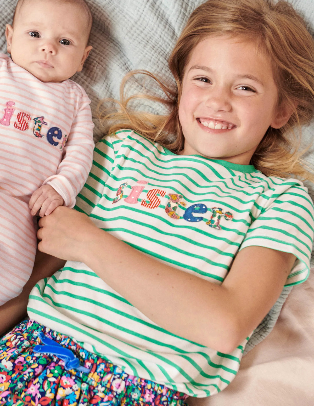 Sister T-Shirt-Asparagus Green/Ivory