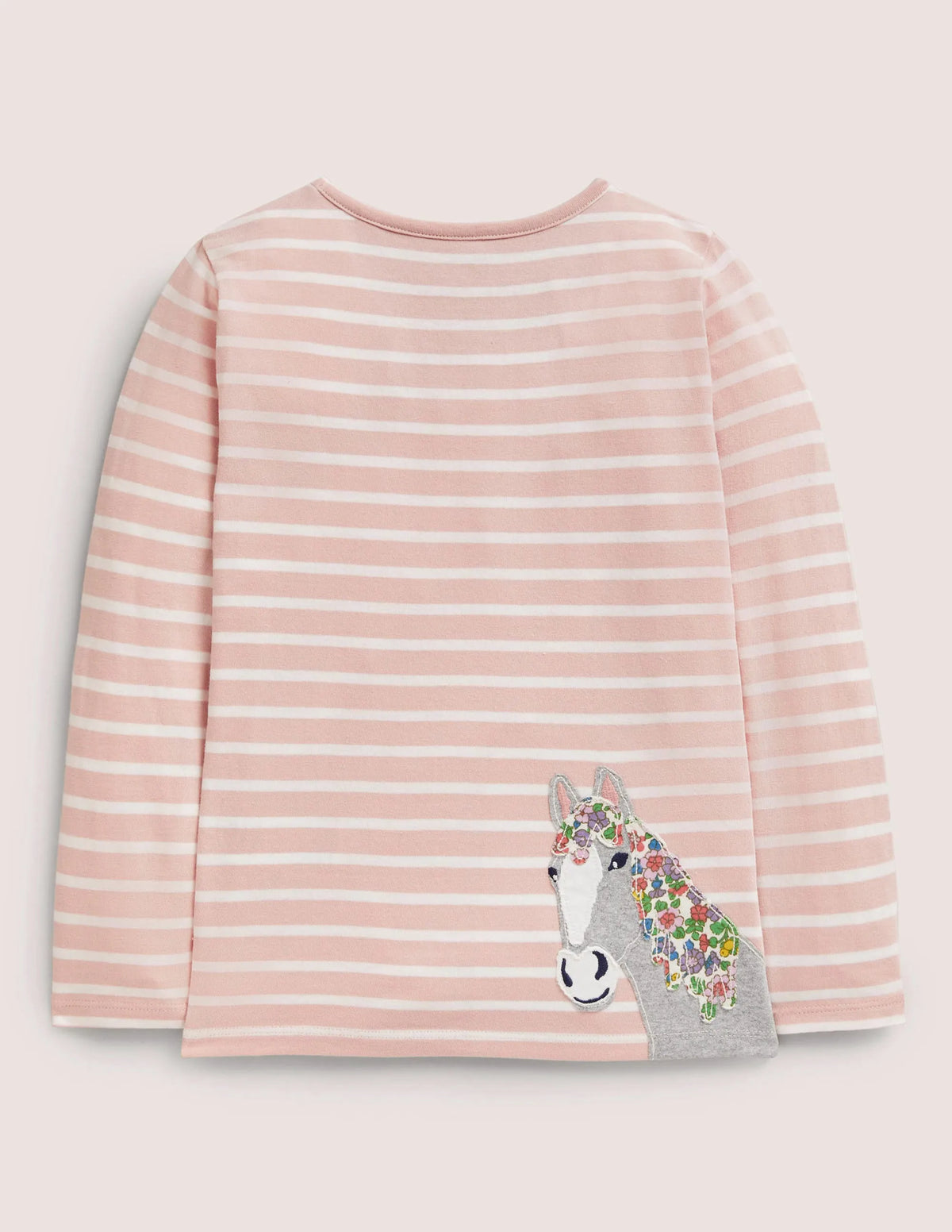 Front & Back T-shirt-Provence Dusty Pink Horses