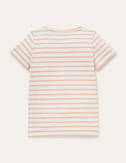 Graphic Printed T-shirt-Provence Pink/Ivory Love