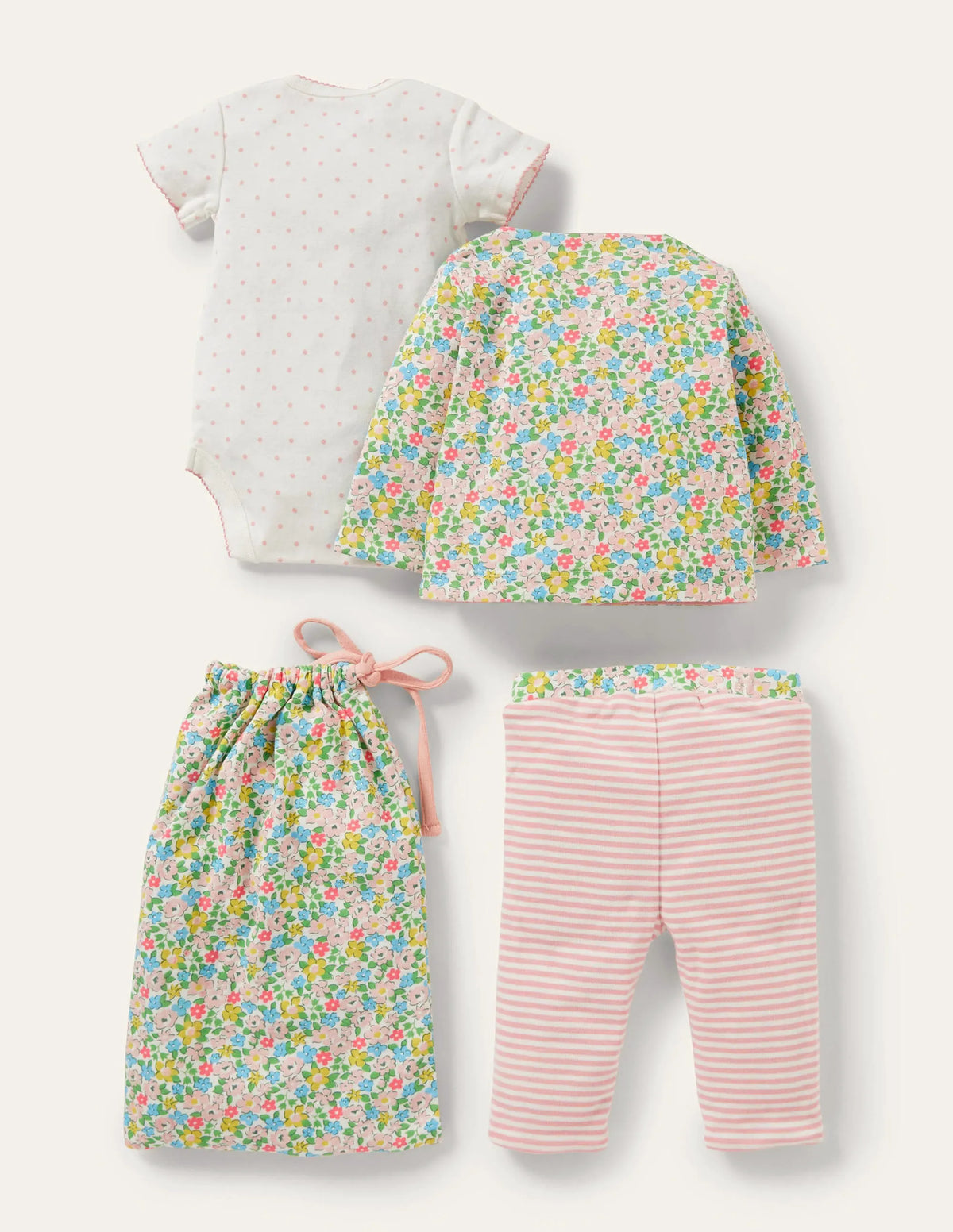 GOTS Organic 3 Piece Gift Set-Aqua Spring Floral