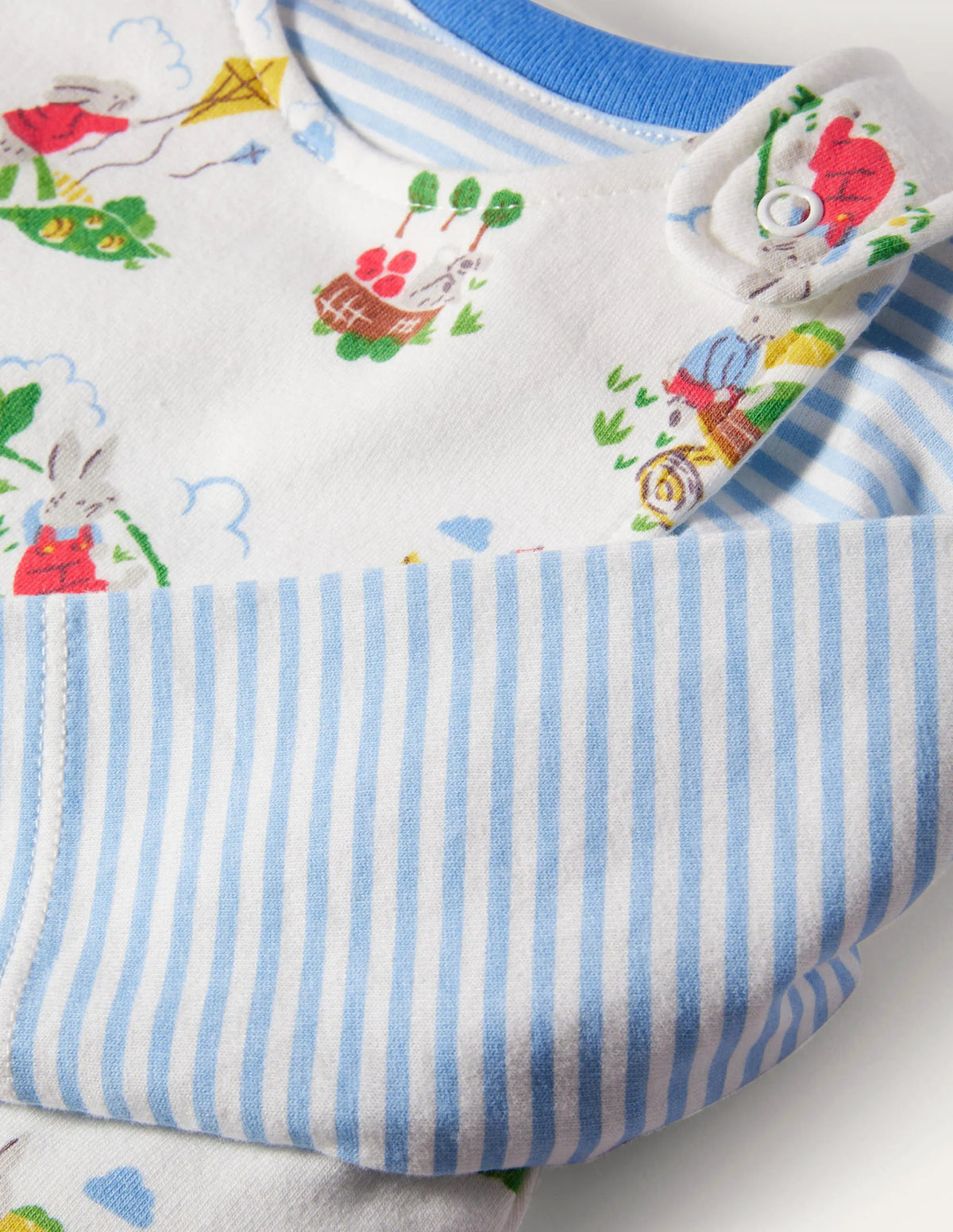 Organic Bunny Overalls Set-Ivory Daydreaming Bunny