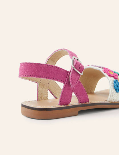 Crochet Sandals-Multi Flowers