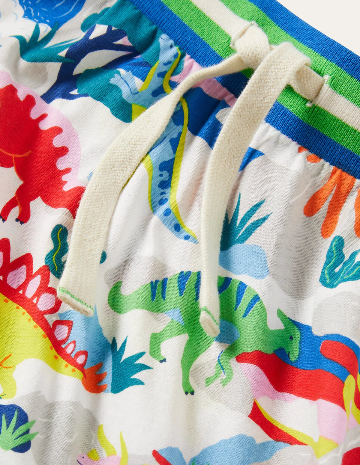 Printed Jersey Skort-Ivory Dinosaur Sunset