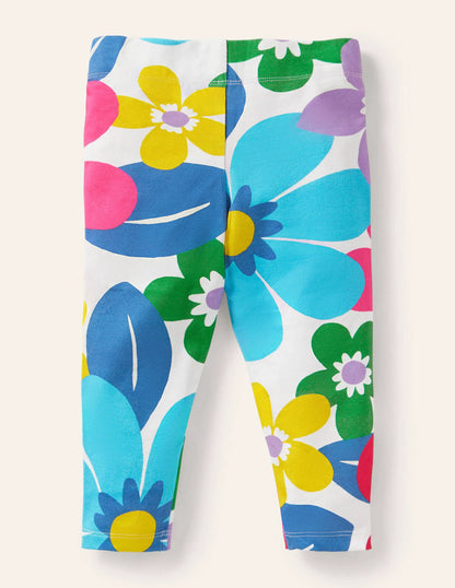 Fun Cropped Leggings-Multi Surf Floral