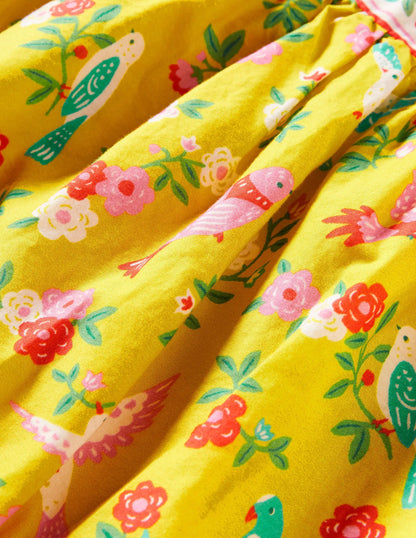 Tie Shoulder Printed Top-Sweetcorn Tropical Garden