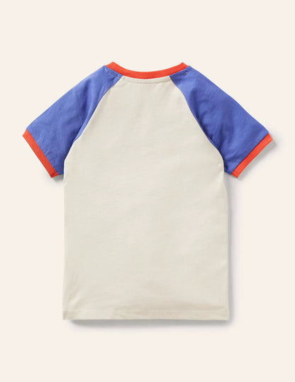Printed Graphic Raglan T-shirt-Ivory Planet Needs Me