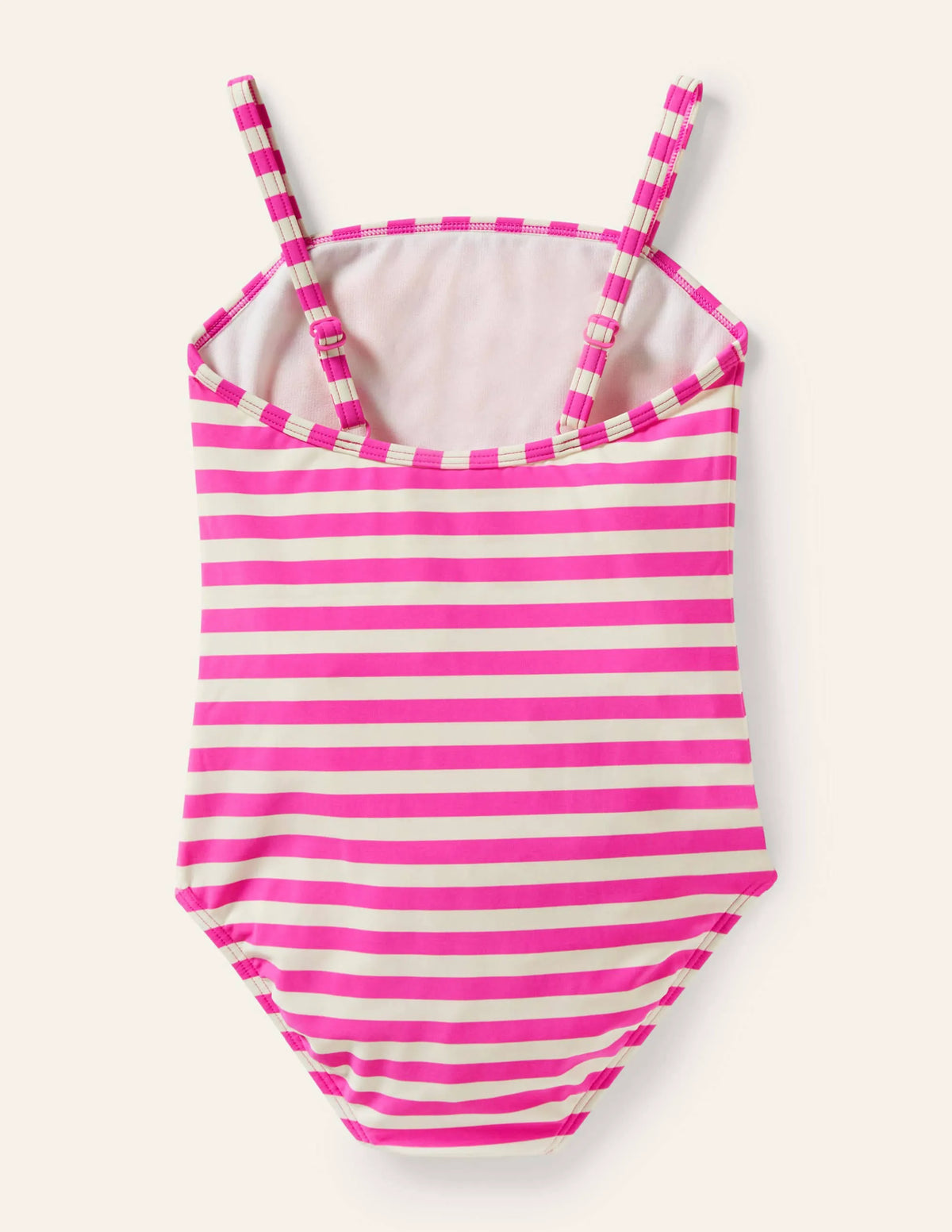 Embroidered Swimsuit-Pop Pansy Pink Stripe