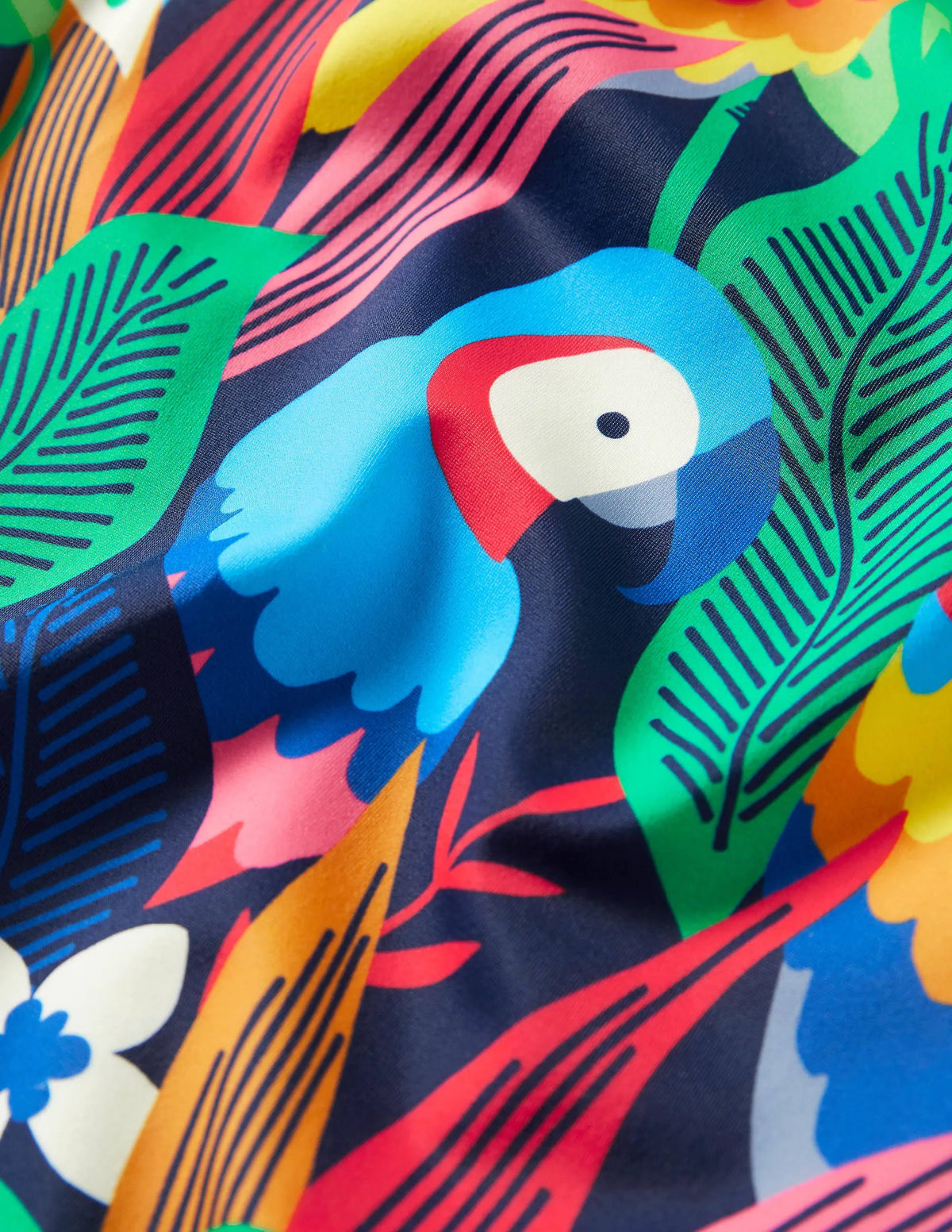 Cross-back Printed Swimsuit-Multi Rainbow Rainforest