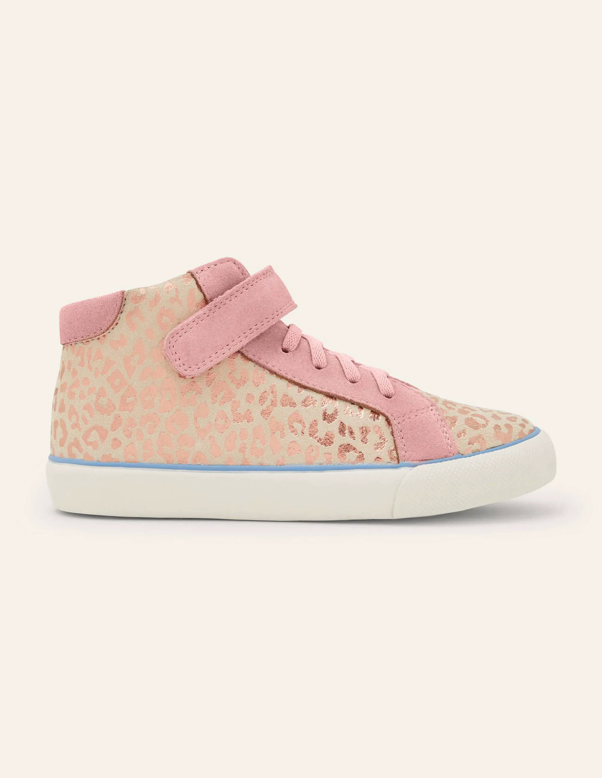 Elasticated Lace High Tops-Leopard