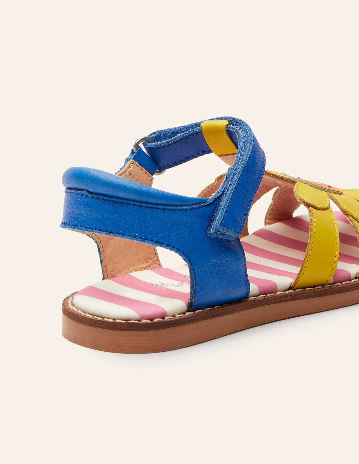 Leather Padded Sandals-Daffodil