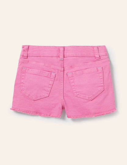 Denim Shorts-Strawberry Ice Pink