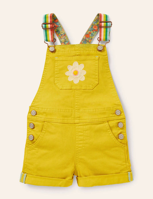 Fun Short Overalls-Sweetcorn Yellow Flower