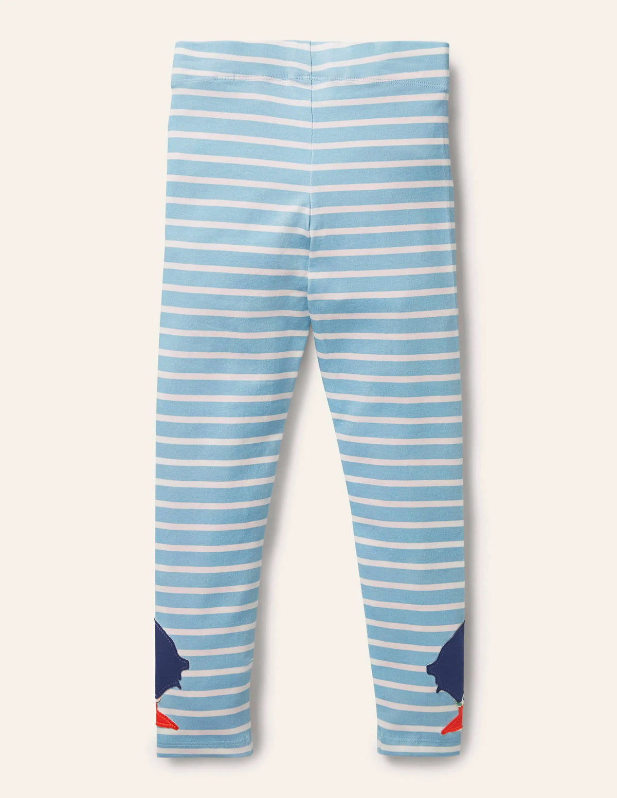Fun Appliqué Leggings-Aqua/Ivory Puffins