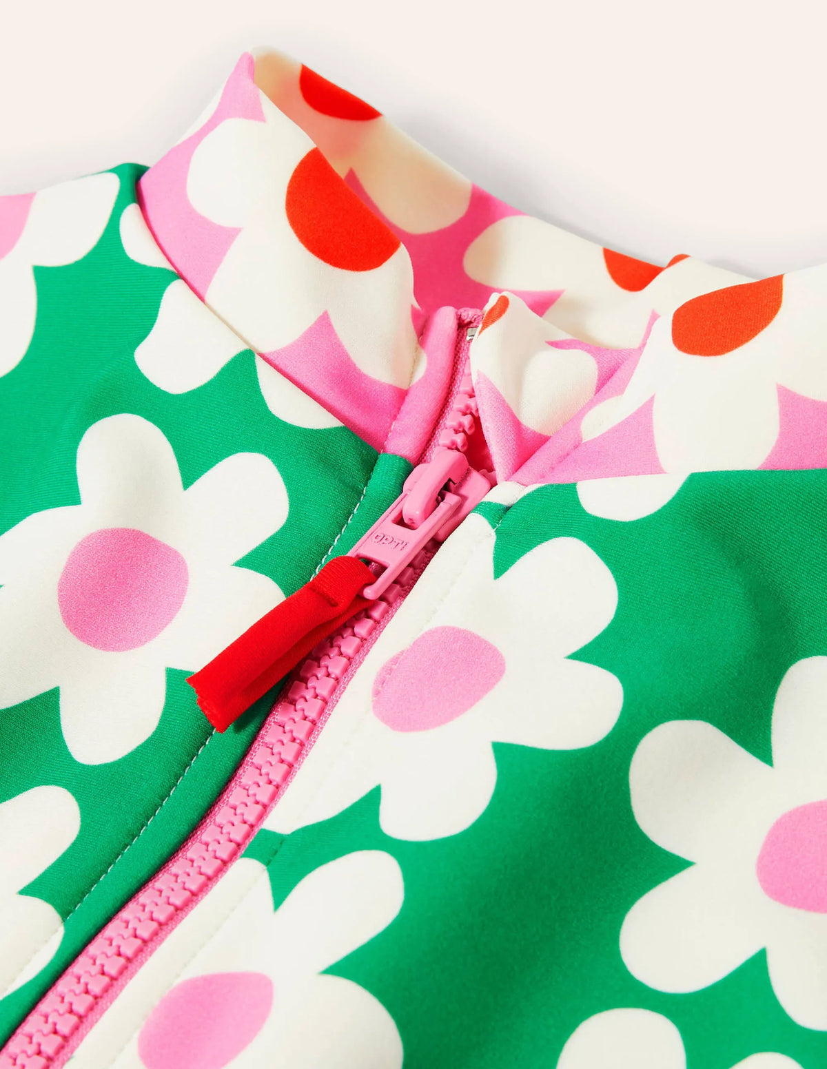 Long-sleeved Swimsuit-Green Pepper Daisy Geo