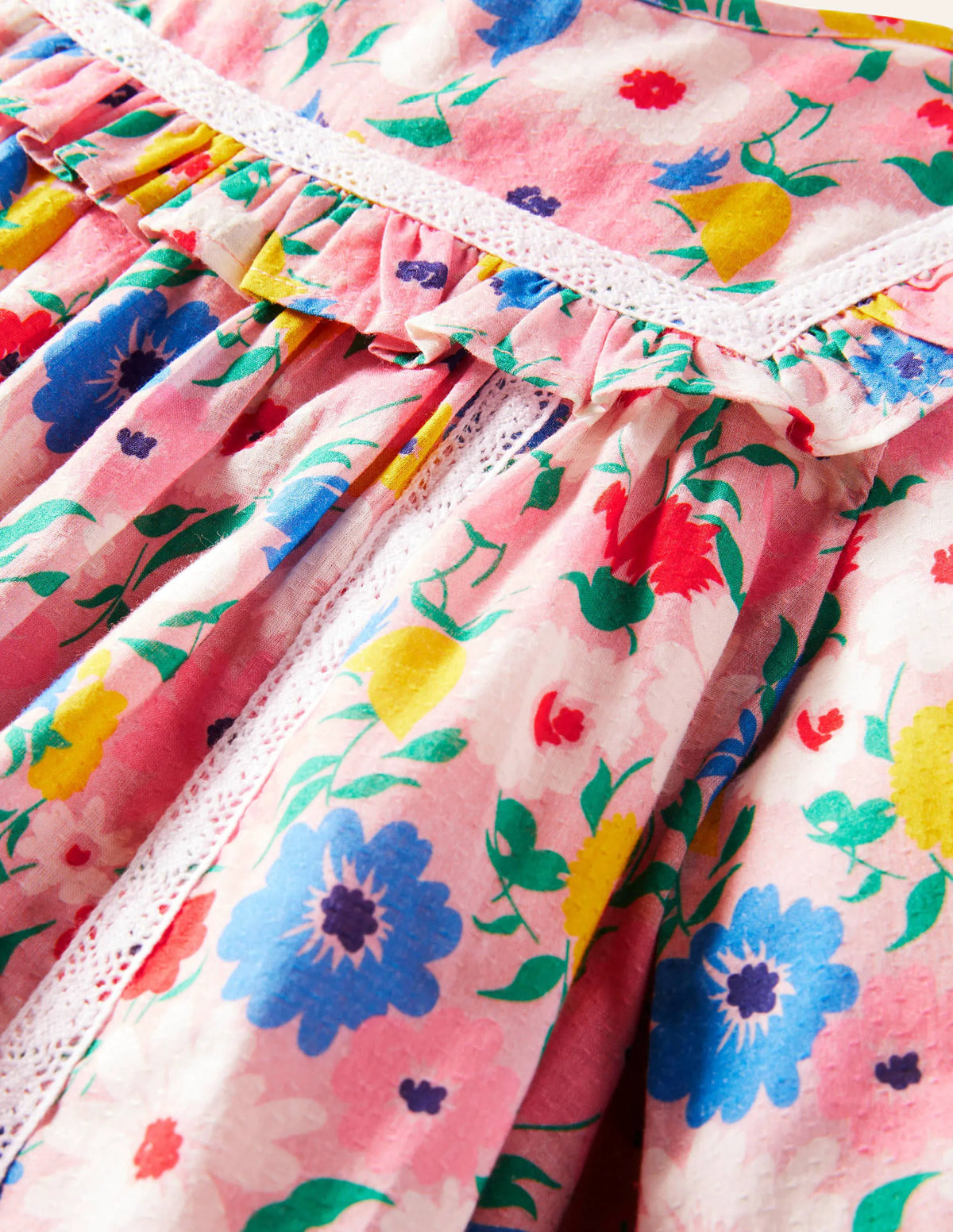 Long Sleeve Floral Dress-Boto Pink Painterly Floral