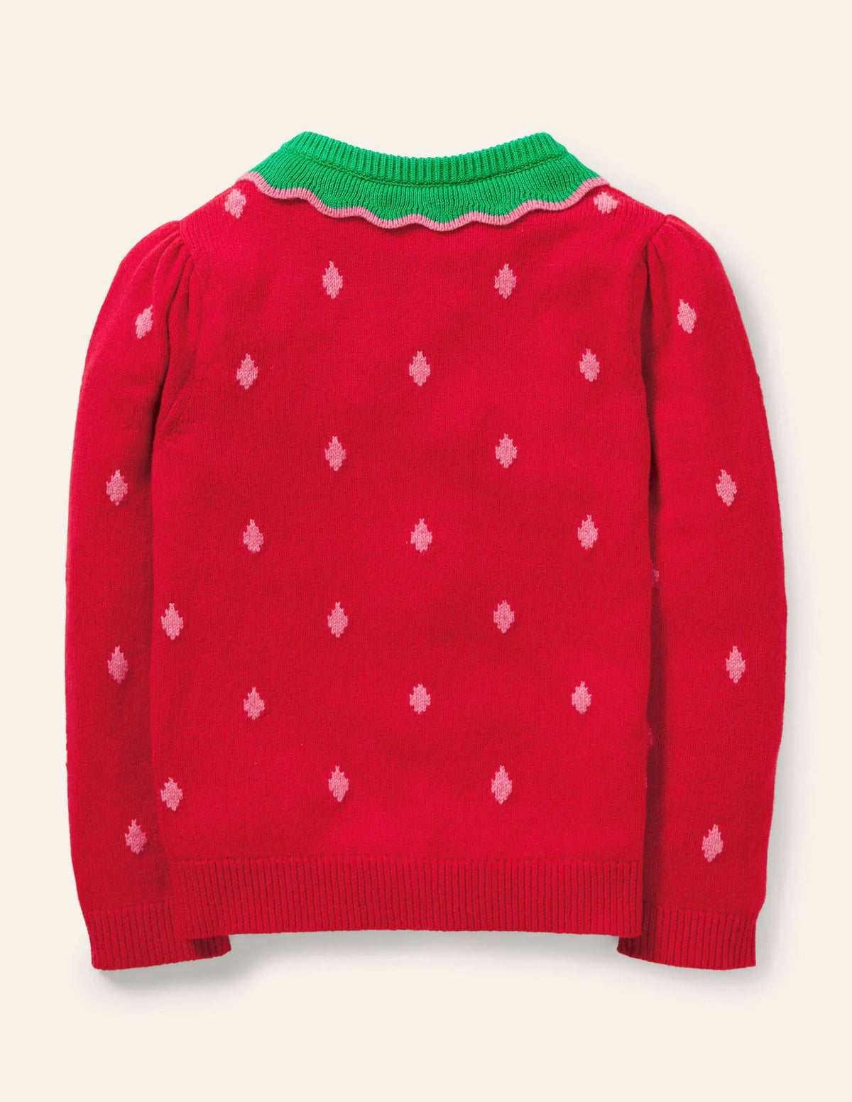 Strawberry Applique Cardigan-Summer Poppy Strawberry