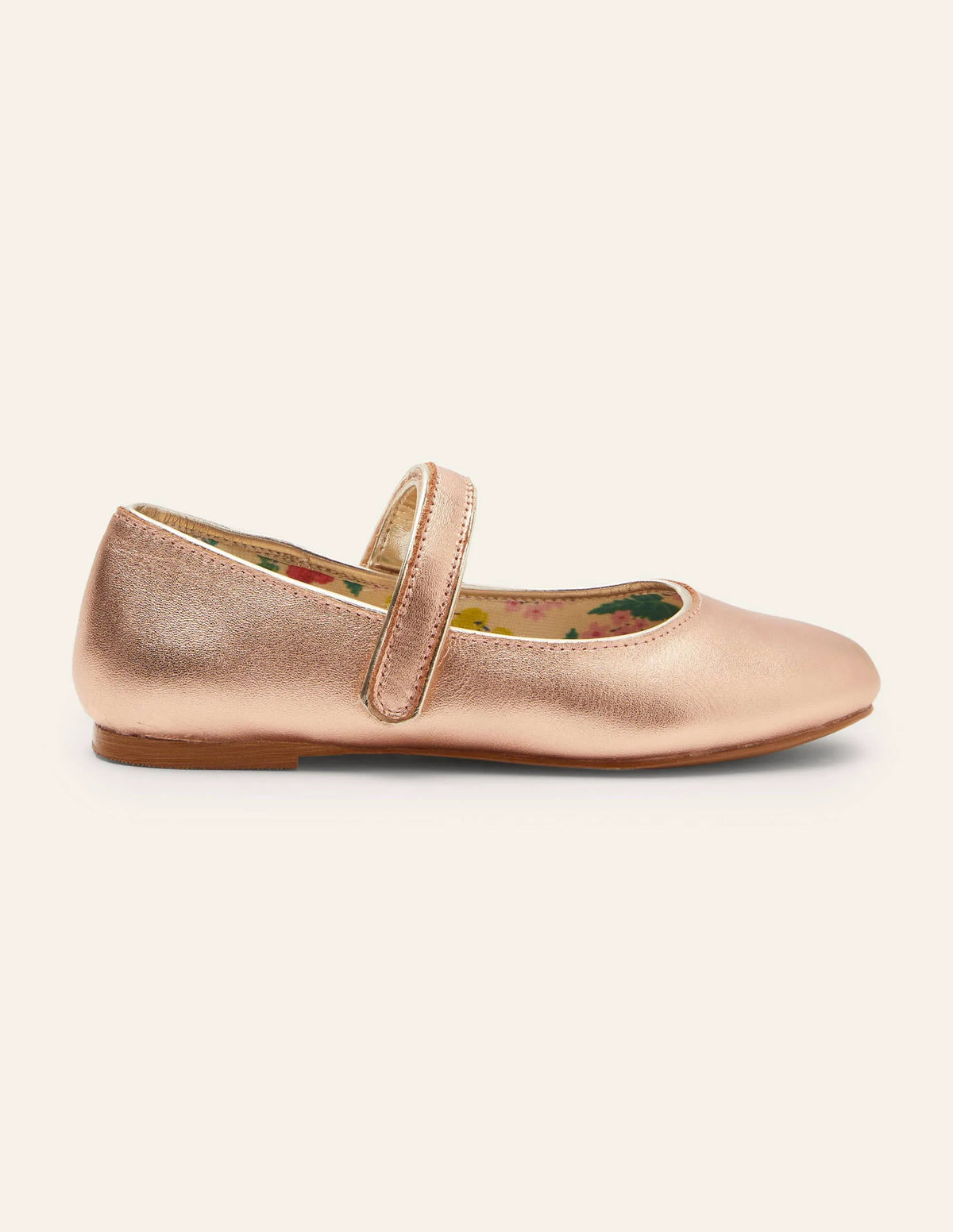 Metallic Mary Janes-Rose Gold