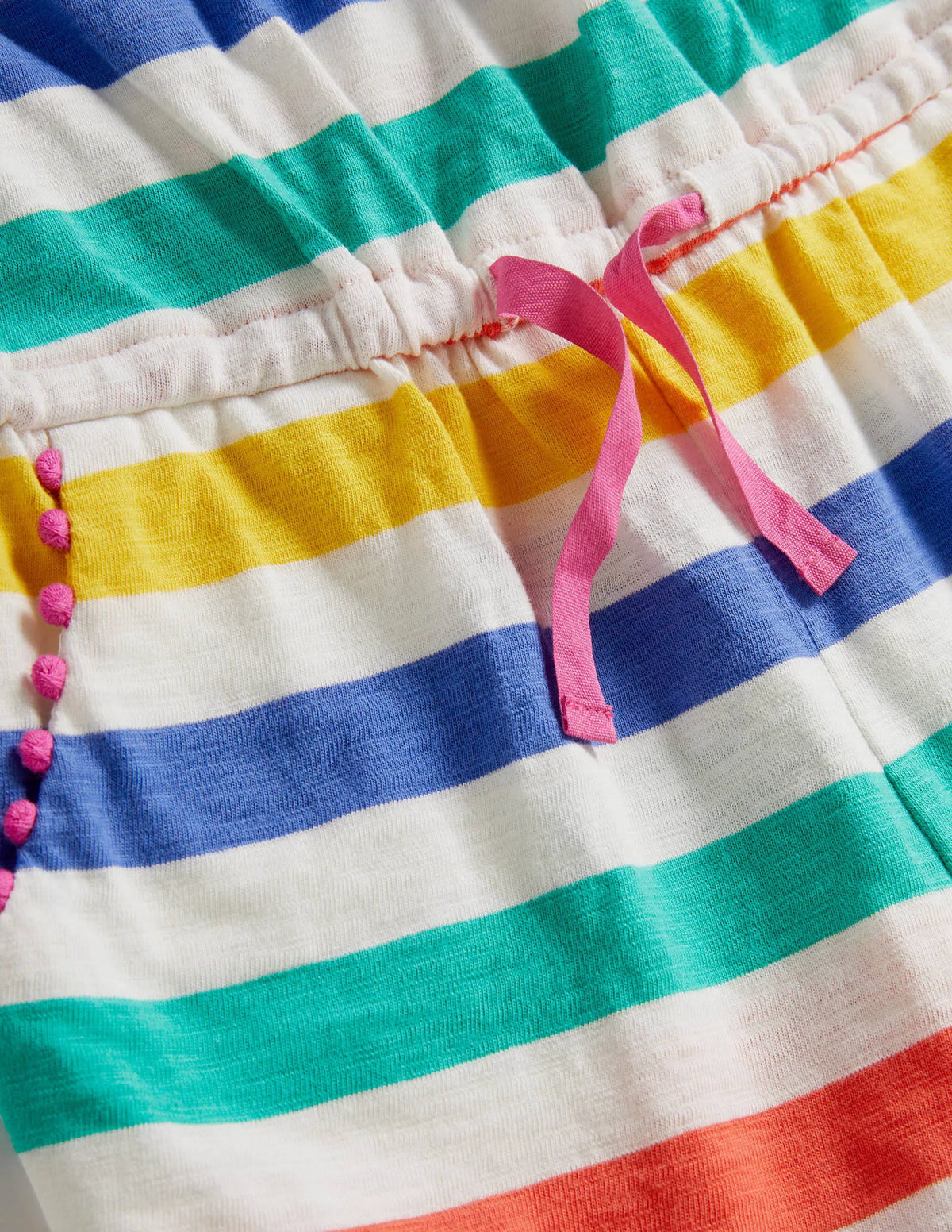 Charlie Pom Jersey Romper-Pop Pansy / Daffodil Rainbow