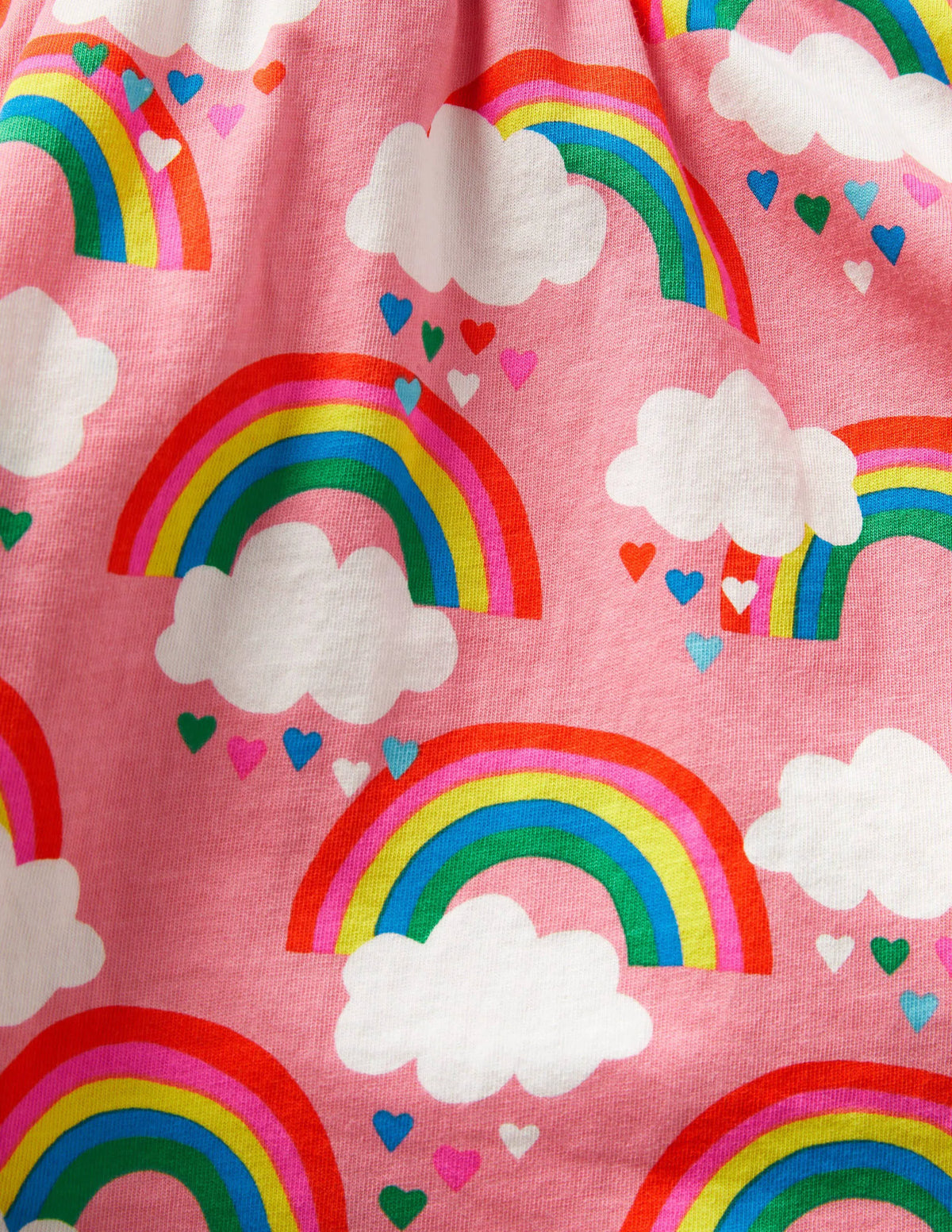 Printed Jersey Skort-Pink Lemonade Rainbows