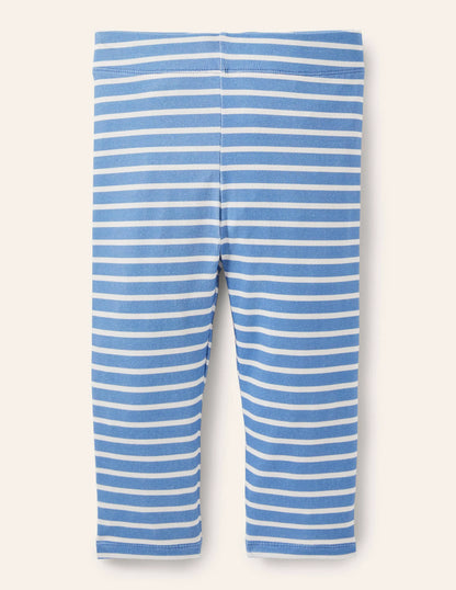 Fun Cropped Leggings-Bahama Blue/Ivory