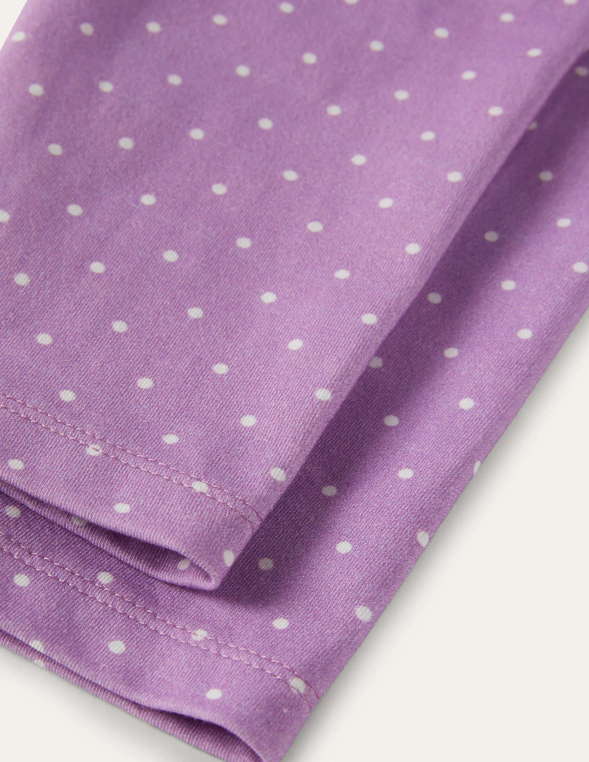 Fun Cropped Leggings-Cool Violet Ivory Pin Spot