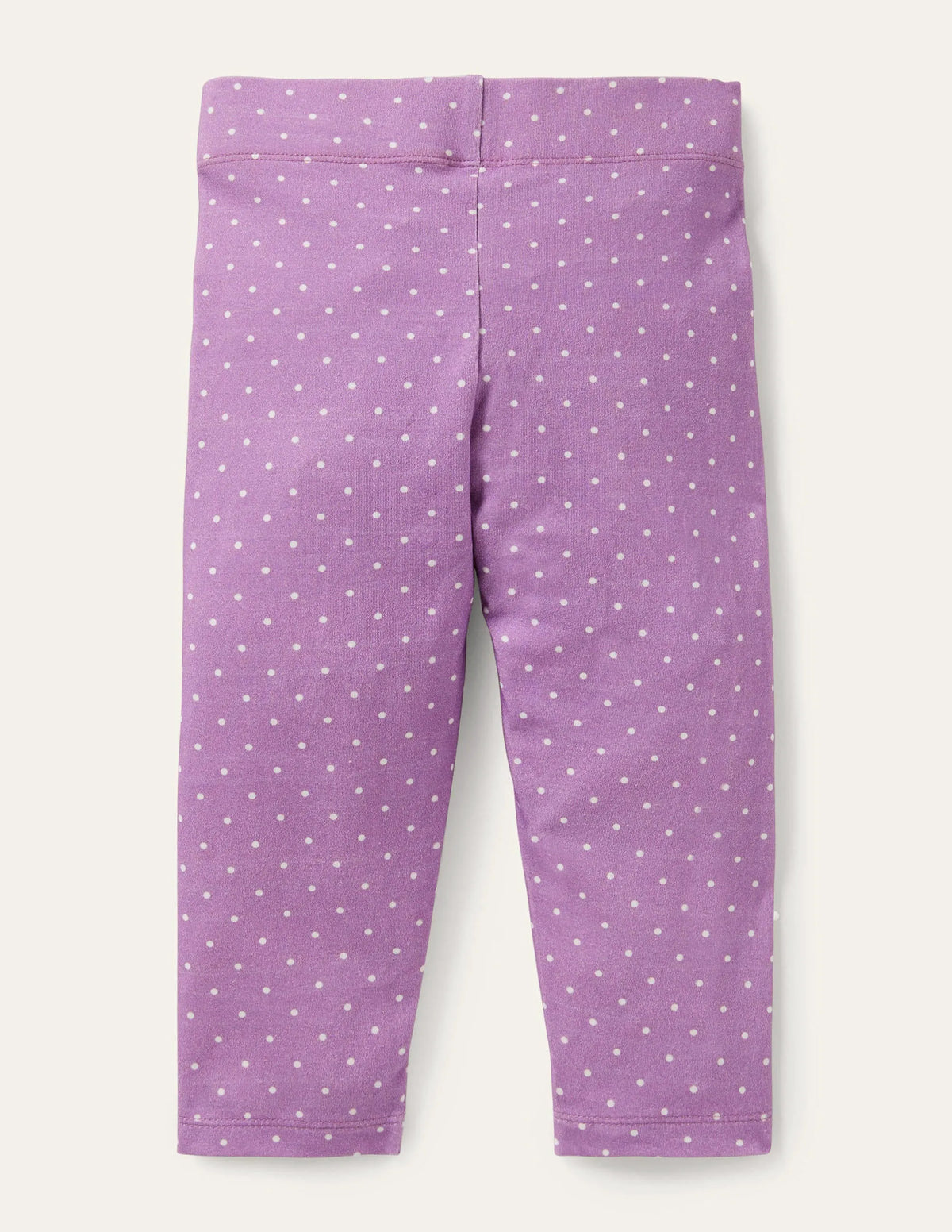 Fun Cropped Leggings-Cool Violet Ivory Pin Spot