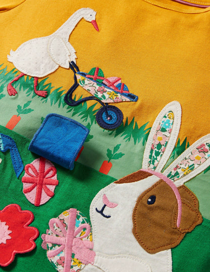 Lift-the-flap T-shirt-Daffodil Yellow Egg Hunt