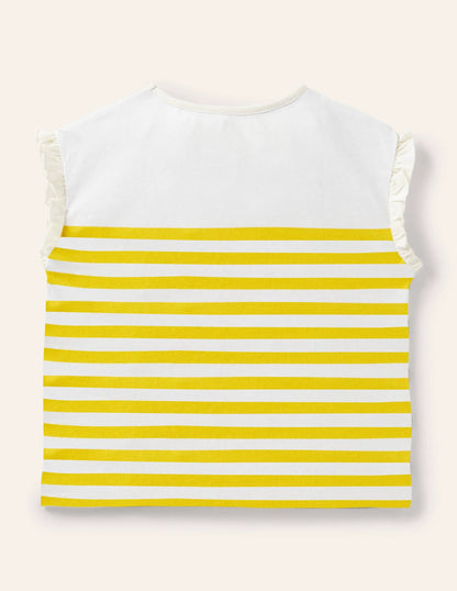 Faye Jersey Top-Daffodil Yellow/ Ivory
