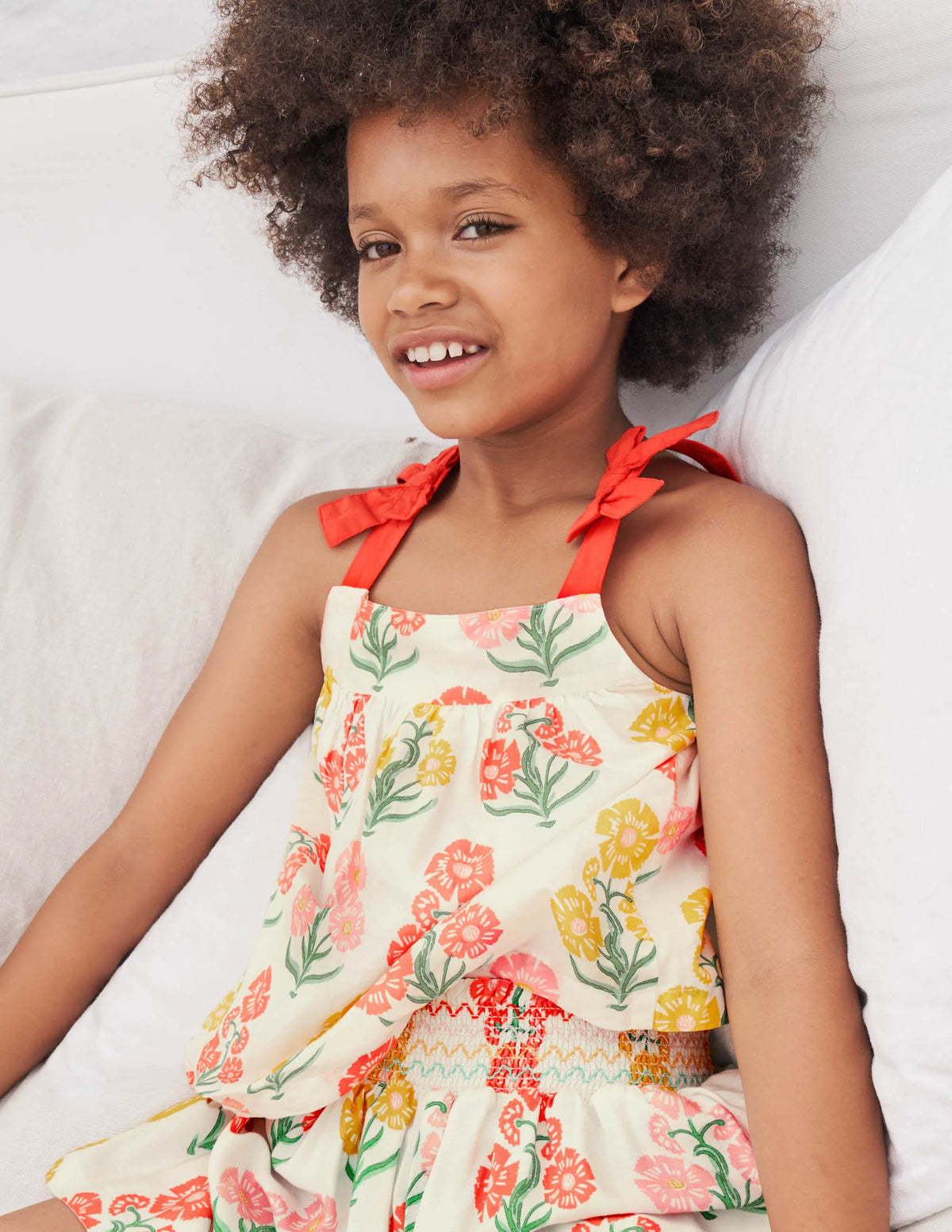 Tie Shoulder Printed Top-Molly Mahon Floral