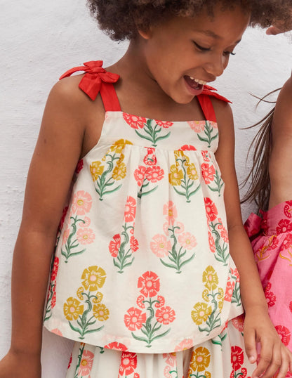 Tie Shoulder Printed Top-Molly Mahon Floral