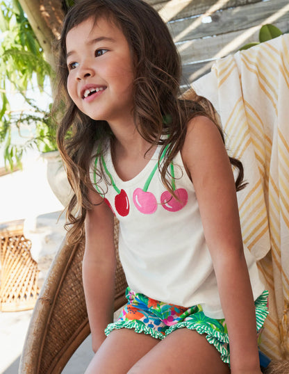 Cherry Tank Top-Ivory Cherry