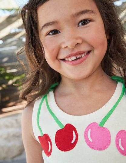 Cherry Tank Top-Ivory Cherry