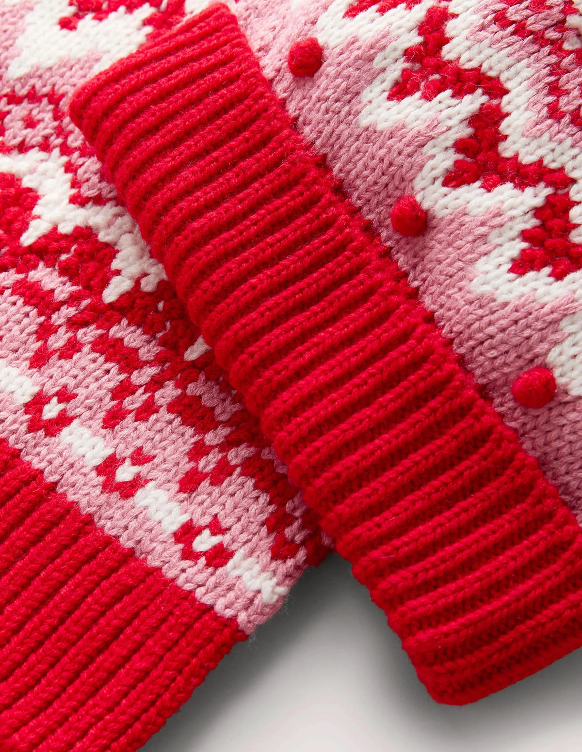Fair Isle Hat and Scarf set-Pink