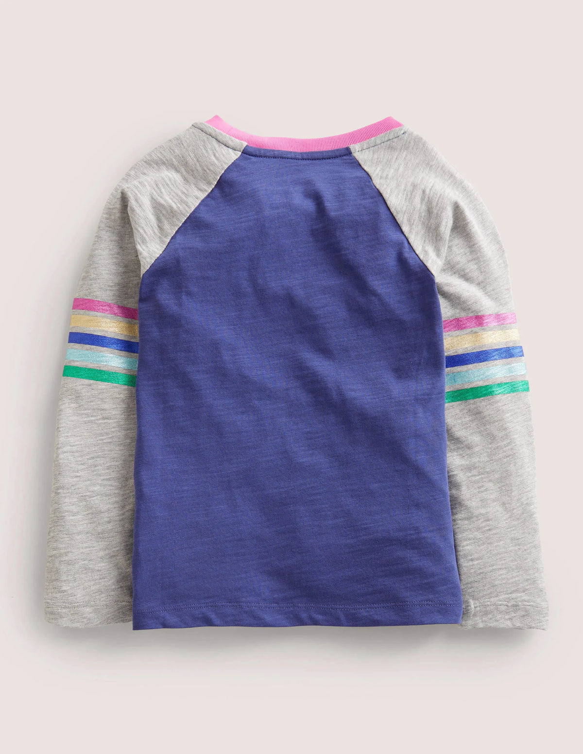 Slub Raglan T-shirt-Starboard Blue Metallic