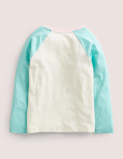 Slub Raglan T-shirt-Ivory/Gold Confetti Star