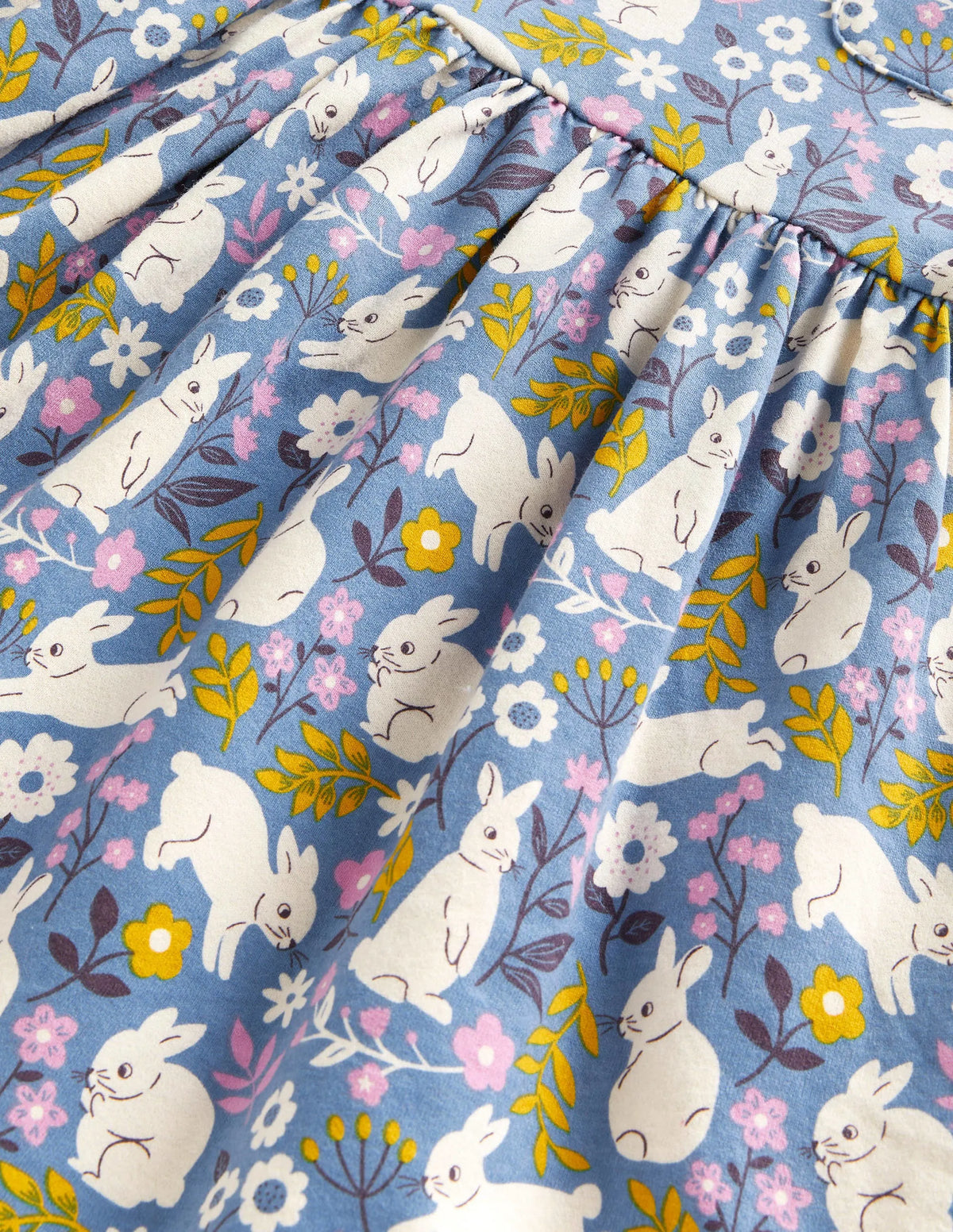 Long Sleeve Fun Jersey Dress-Riviera Blue Bunny