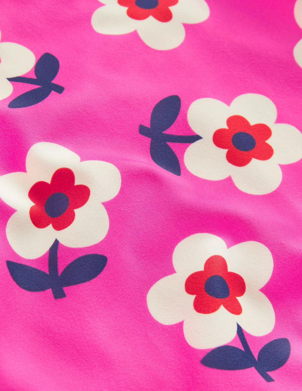 Cross-back Printed Swimsuit-Tickled Pink Daisy
