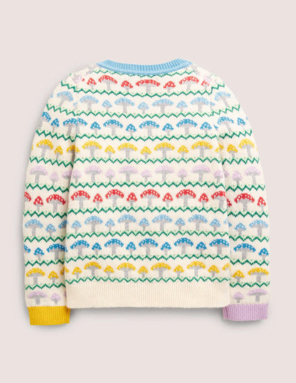 Fun Fair Isle Cardigan-Toadstool Fair Isle