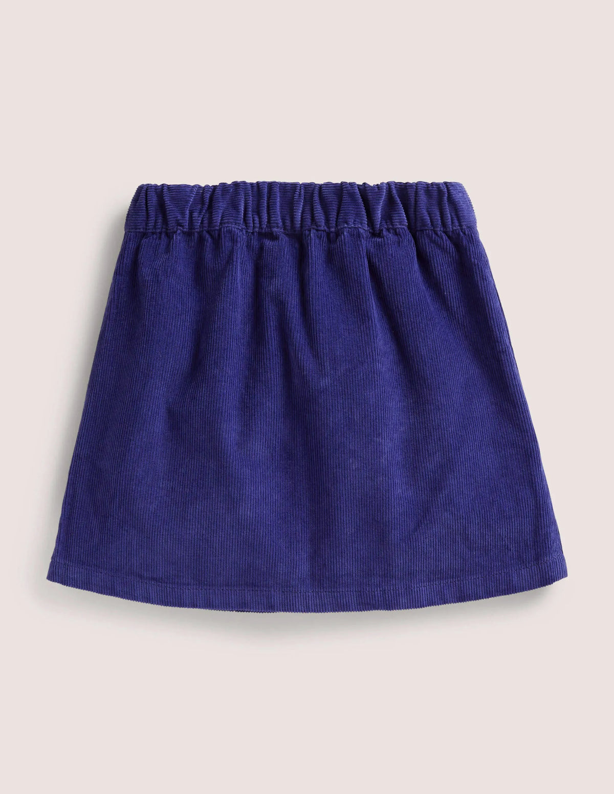Cord Button Through Skirt-Starboard Blue