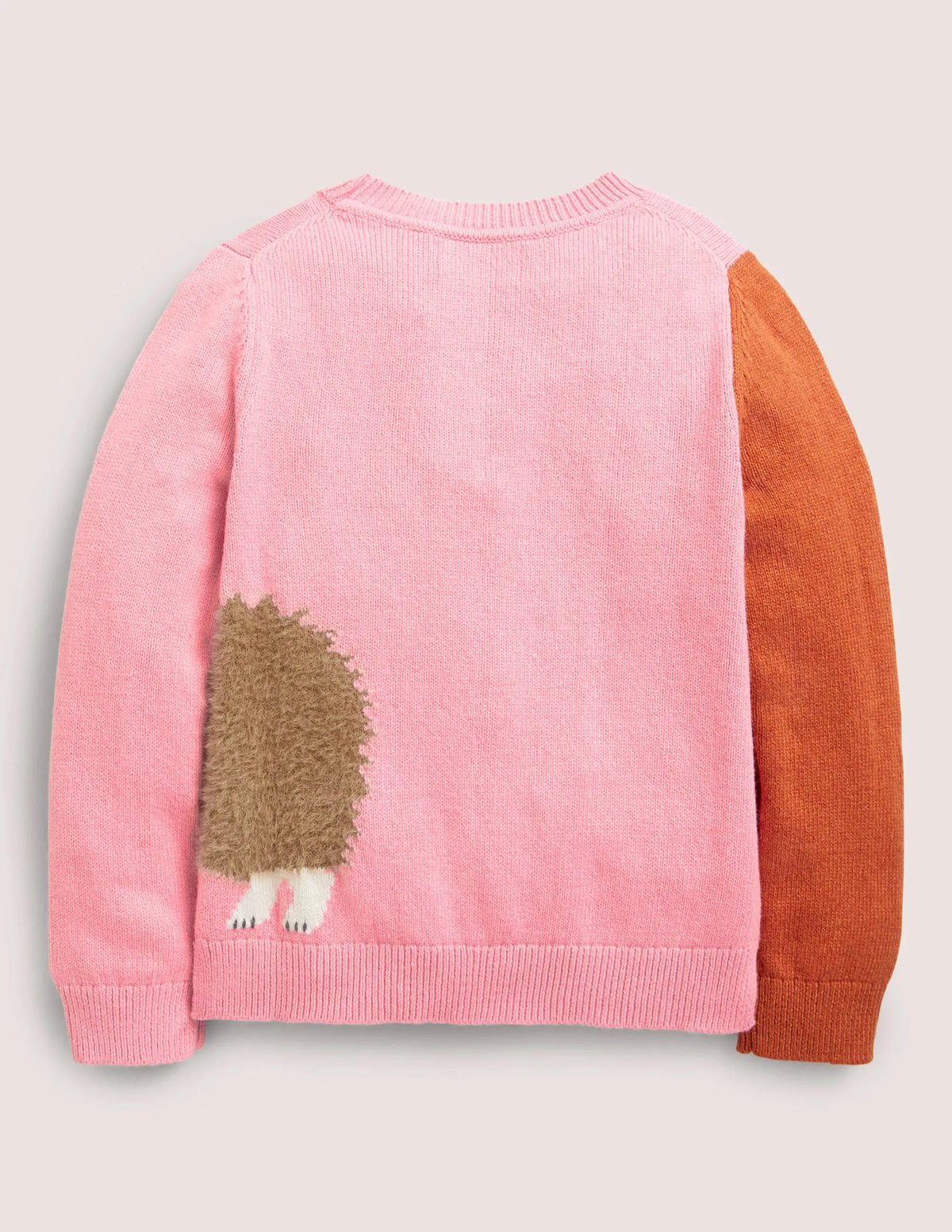 Animal Sleeve Sweater-Formica Pink Fox