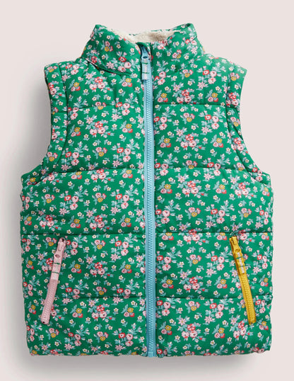 Cosy 2 in 1 Padded Jacket-Shady Glade Green Floral