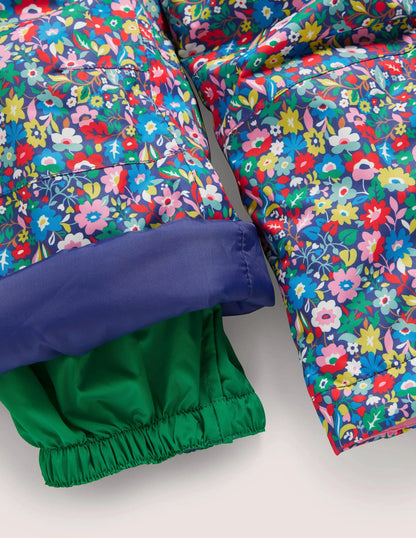 All-weather Waterproof Pants-Multi Patchwork Floral