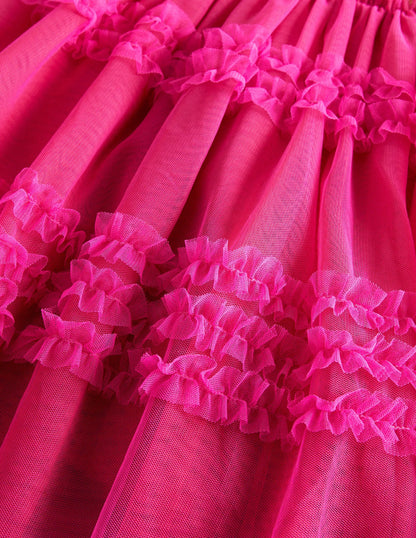 Tulle Party Skirt-Shocking Pink