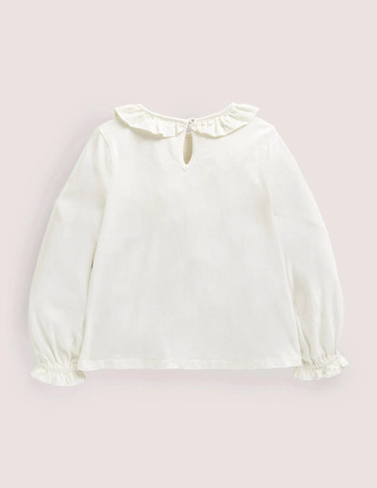 Pretty Appliqué T-Shirt-Ivory Woodland Animals
