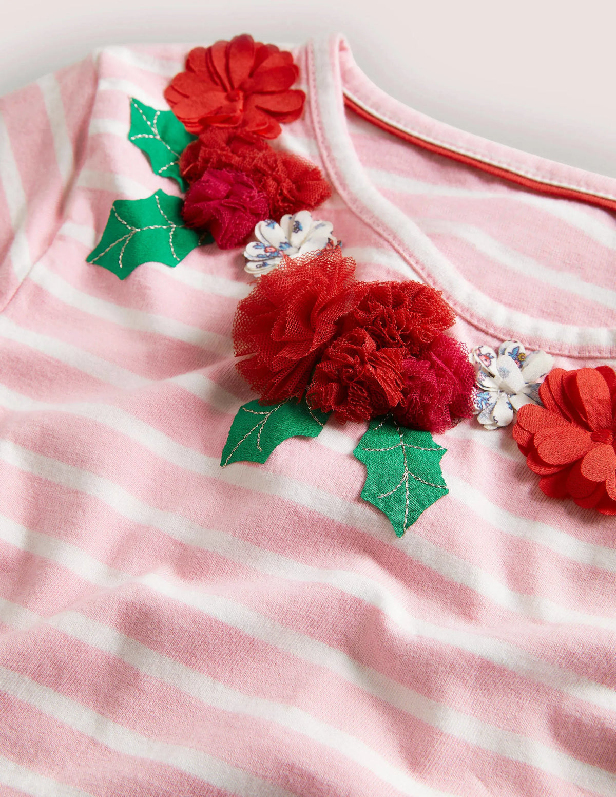 Flutter Appliqué Breton-Cameo Pink/ Ivory Floral